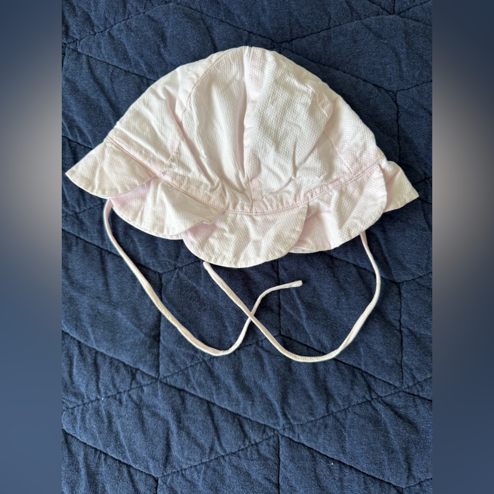 Jacadi Pink Ruffled Sun Hat